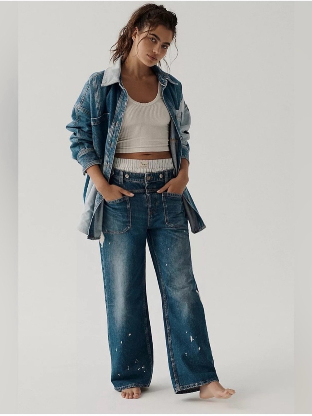 NWOT Free People / We the Free Palmer Cuffed Jeans Sz 31.